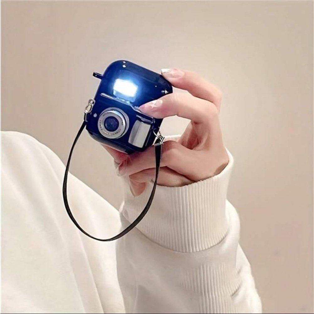 New Flash Camera Protective Cover Compatible for Airpods 1/2/3 Pro Earphone Case - Picture 4 of 5